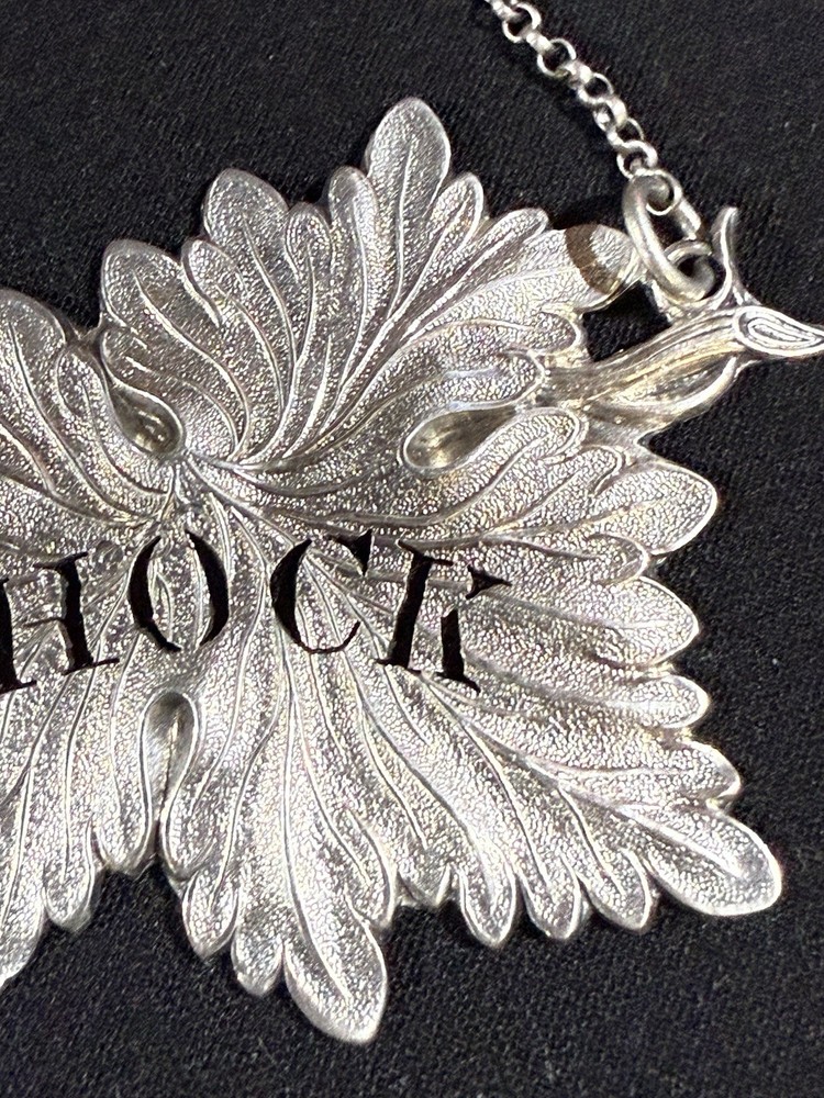 Victorian English Sterling Wine Label