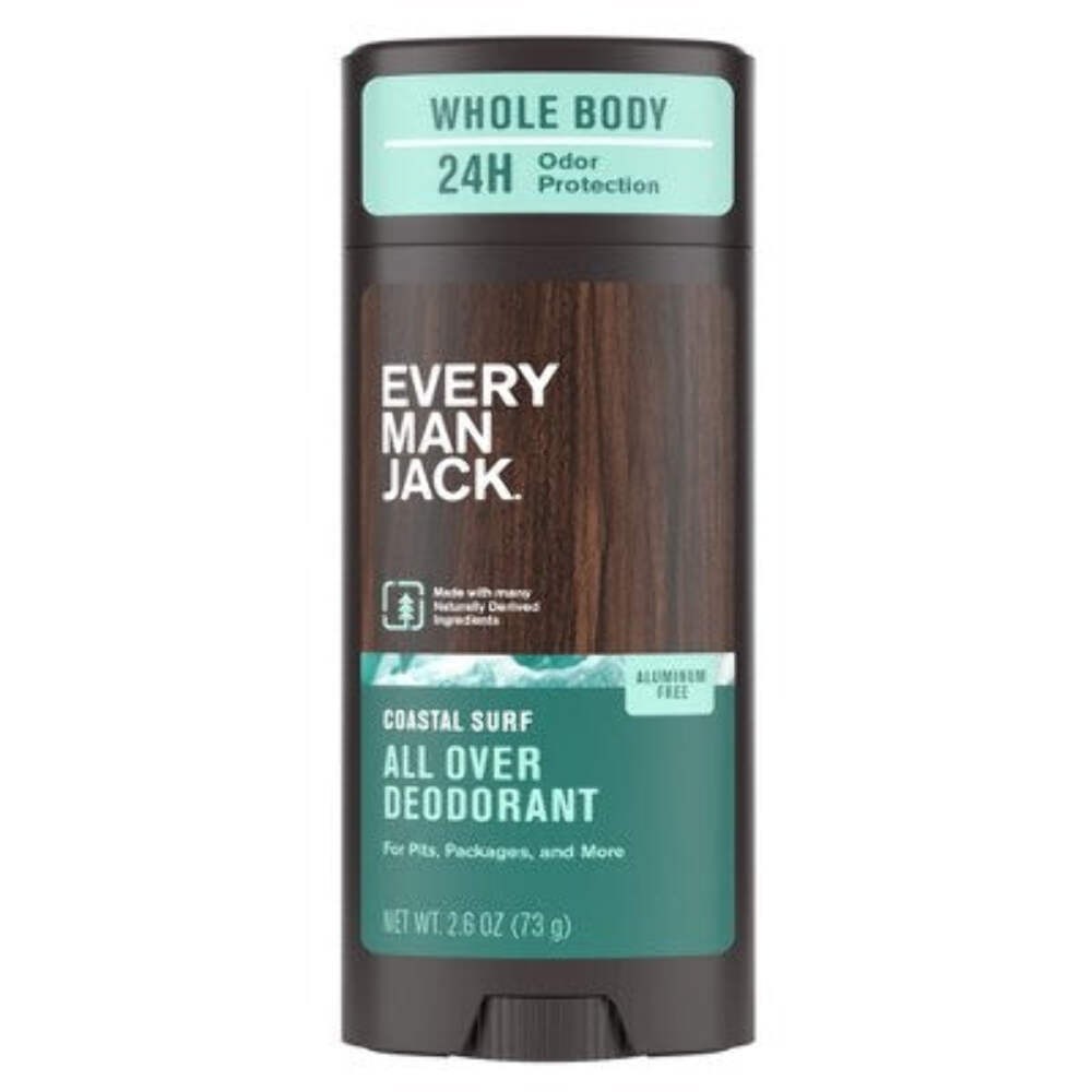 Every Man Jack All Over Solid Deodorant Coastal Surf 2.6oz - New