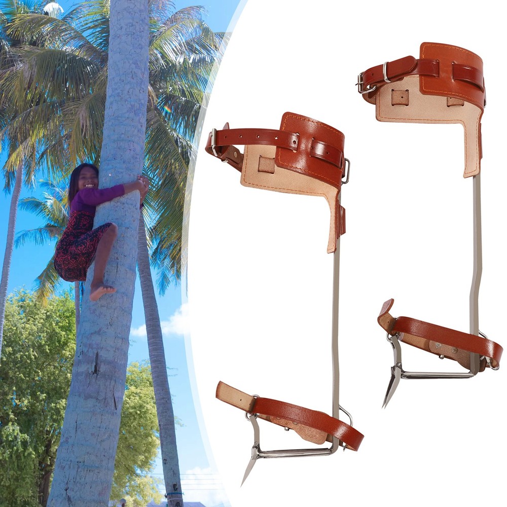 Tree Climbing Spike Set Adjustable Pole Climbing Spurs Tool Climber Strap Gaffs