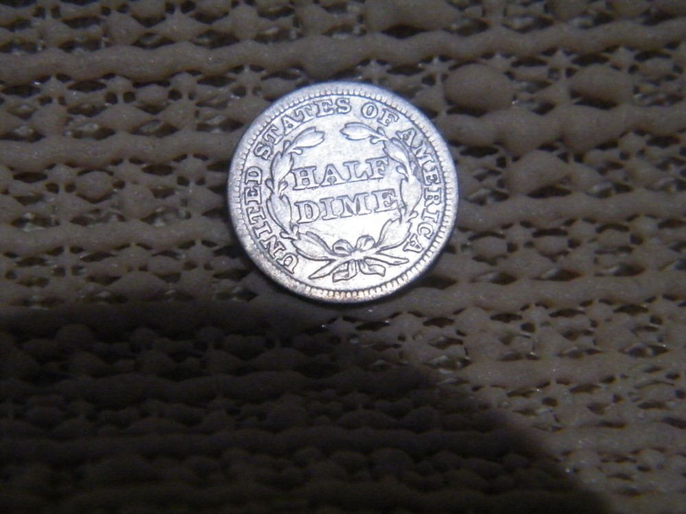1847 Silver Seated Liberty Half Dime Middle Grade tod12