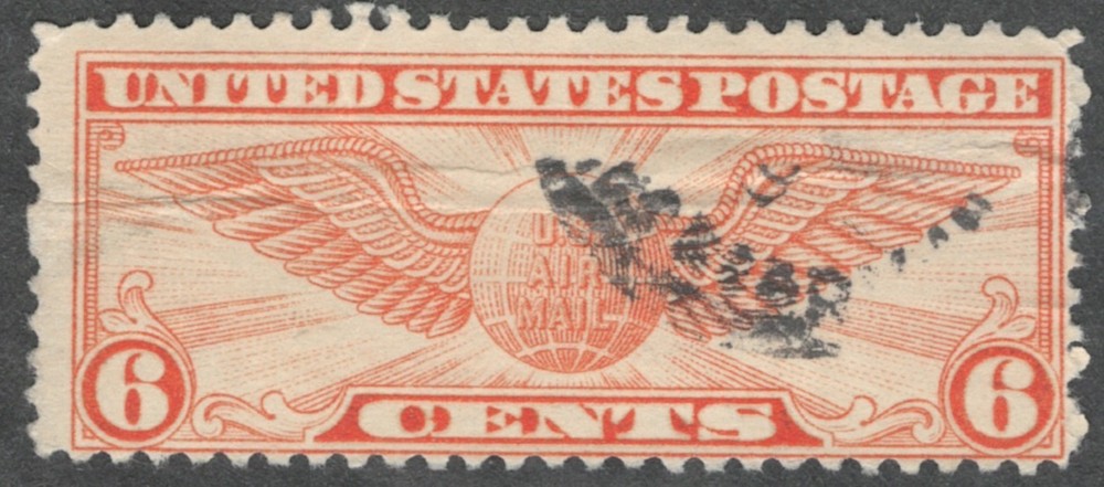 US. C19. 6c. Winged Globe. Used. 1934.