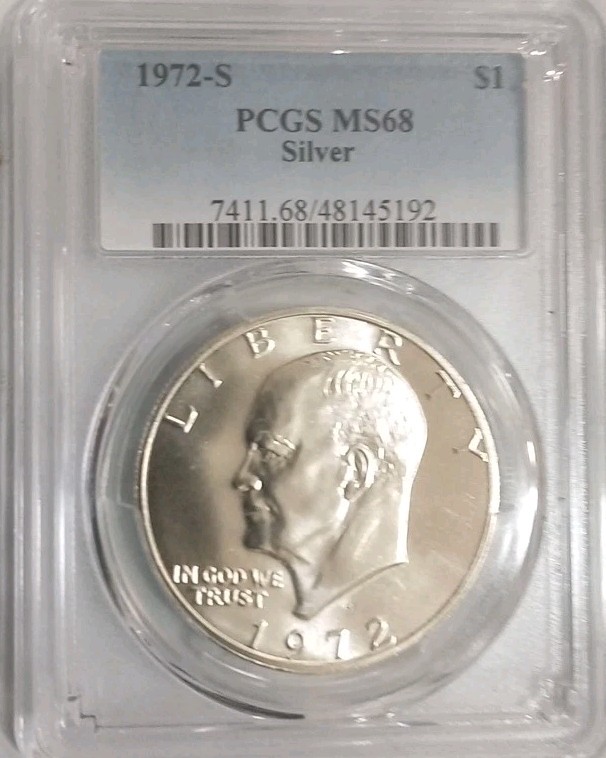 1972-S  Eisenhower Silver Dollar PCGS MS68
