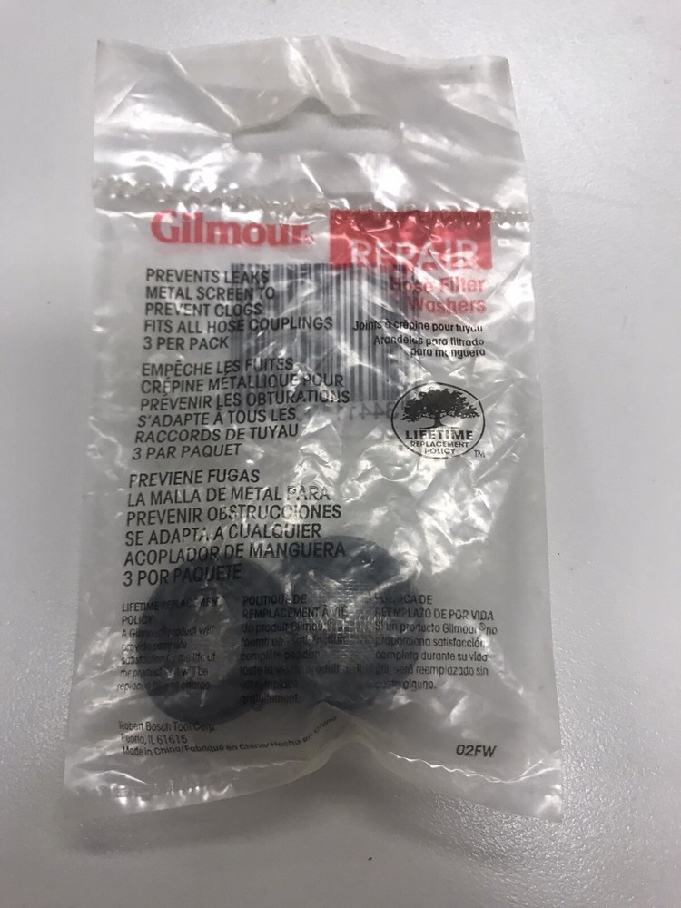 GILMOUR #02FW HOSE COUPLING FILTER WASHERS 3 Pack