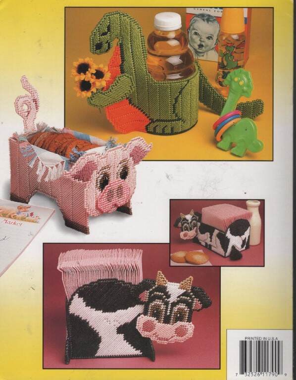 OOP!!! PLASTIC CANVAS CRITTER BASKETS 6 DESIGNS