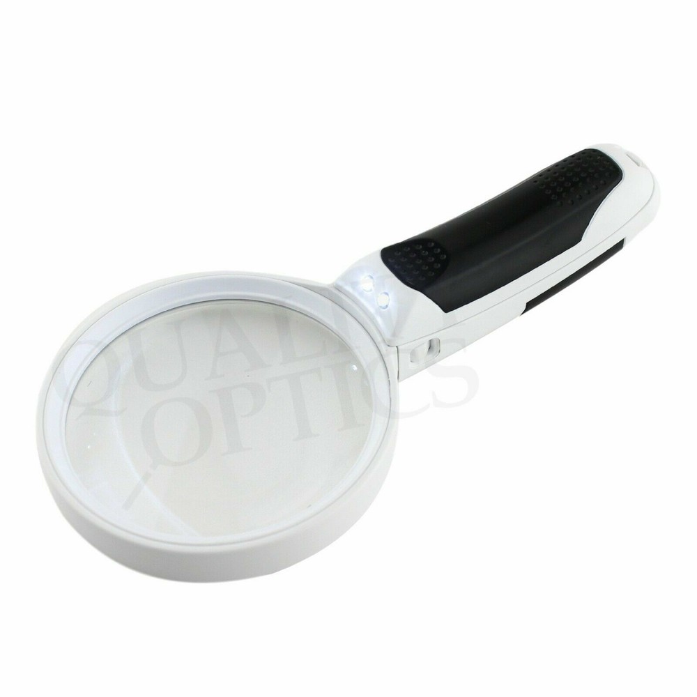 Quality Optics® Easy Grip Illuminated Hand Magnifier 4pc Interchangeable LED