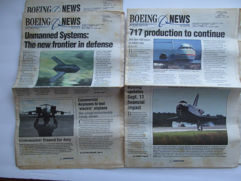 Boeing News (9 Issues) 2001-2002