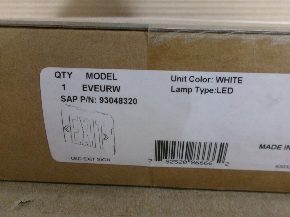 NEW DUAL LITE / HUBBELL EVEURW WHITE LED EXIT SIGN