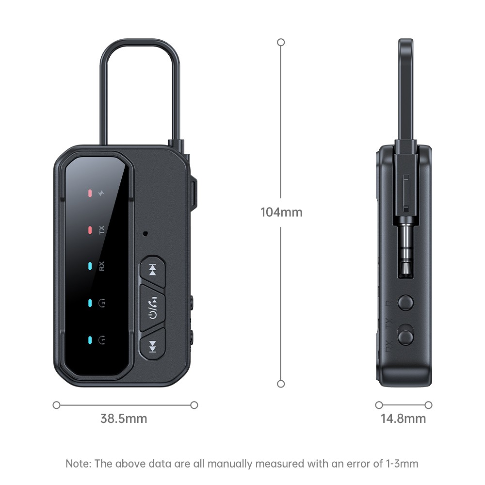 Bluetooth 5.4 Transmitter Receiver Wireless Adapter Audio 3.5MM Jack USB Type C