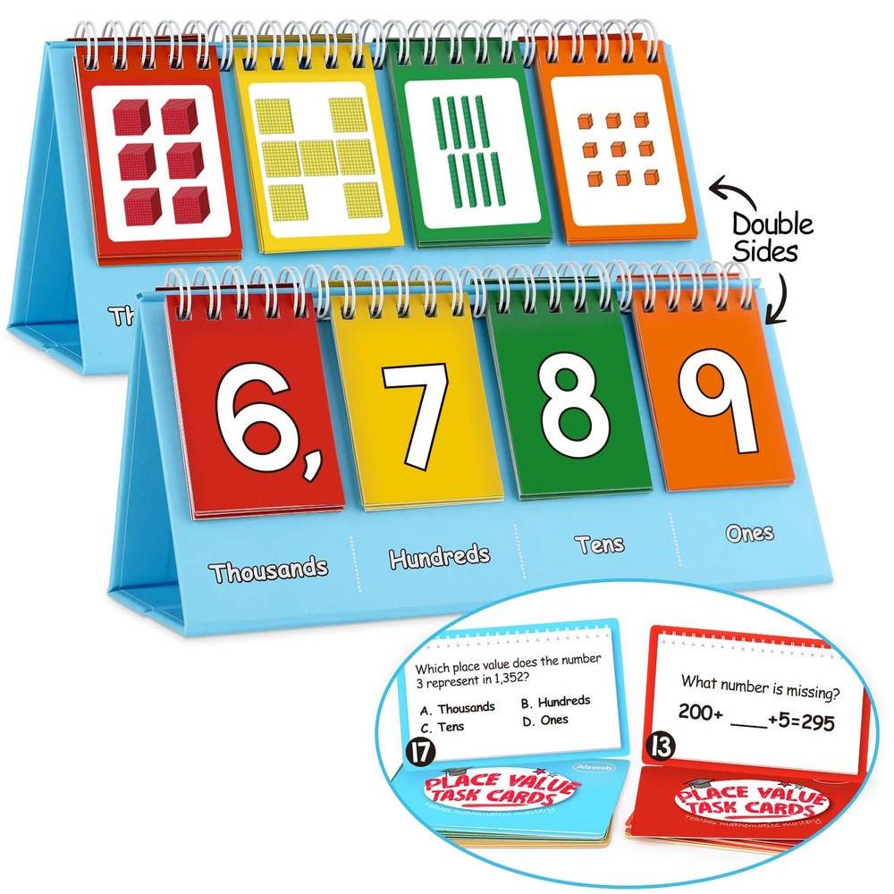 Student Place Value Flip Chart Math Manipulatives K-3 for Elementary