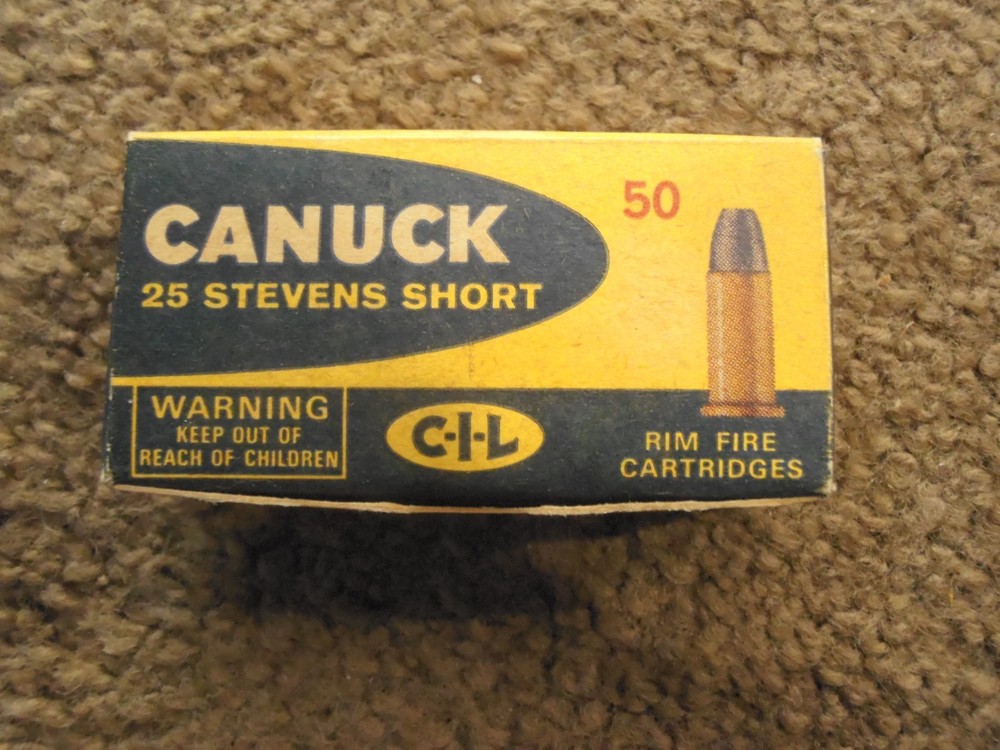 25 STEVENS SHORT CANUCK C.I.L. EMPTY AMMMO BOX MINT