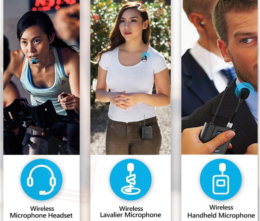 Lavelier Wireless Microphone with Handheld VHF Wireless Anti-interference Clip