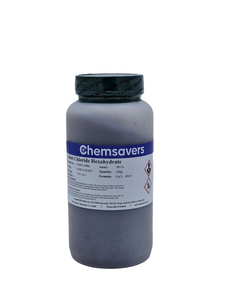 Cobalt Chloride Hexahydrate, 98+%, 500g