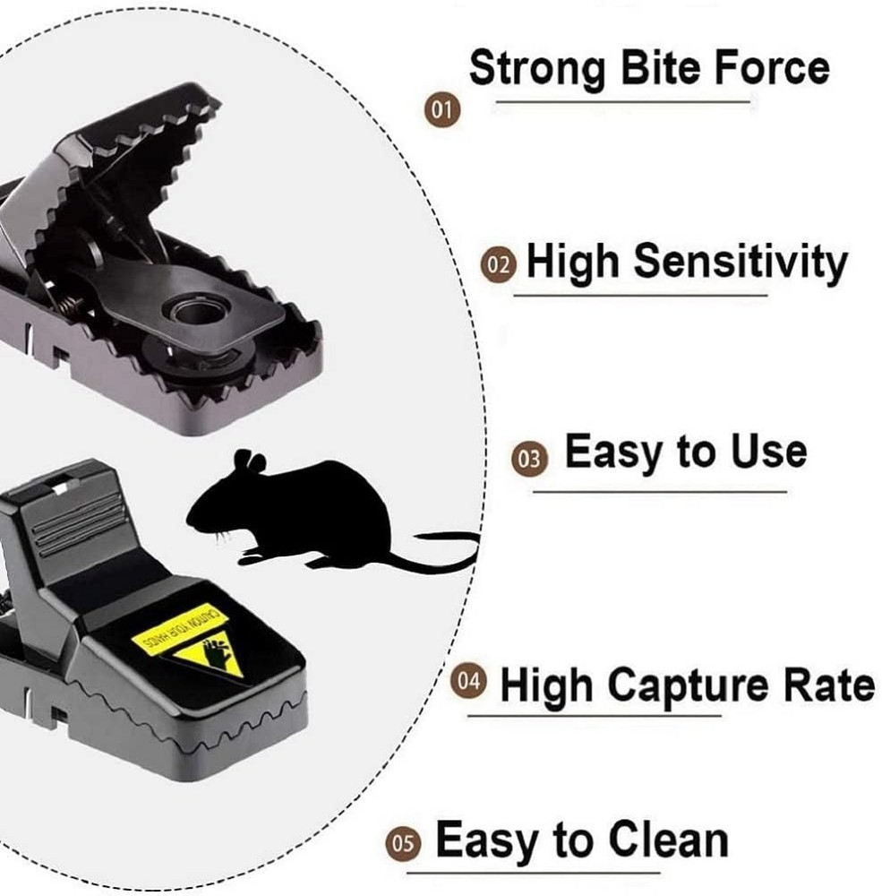 Compact Mice Traps - 6 Pack with High Sensitivity for Efficient Catching