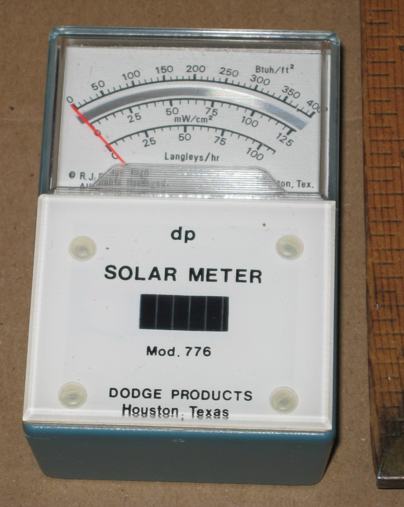 Solar Meter Mod.776 Dodge Products Houston Texas  Tested!