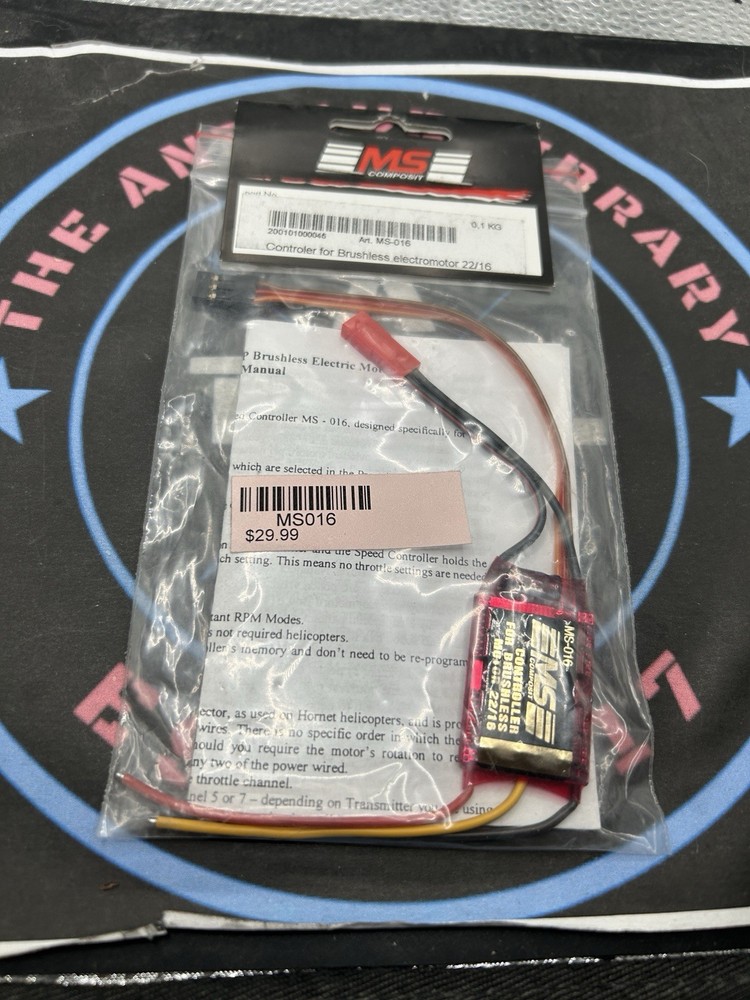 MS Composit. Controller For Brushless Electromotor. 22/16. MS016
