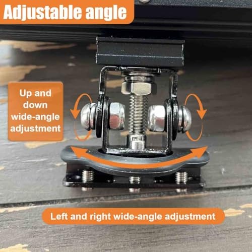 2PCS LED Light Bar Mounting Brackets, Adjustable Hood Work Light Base Silver
