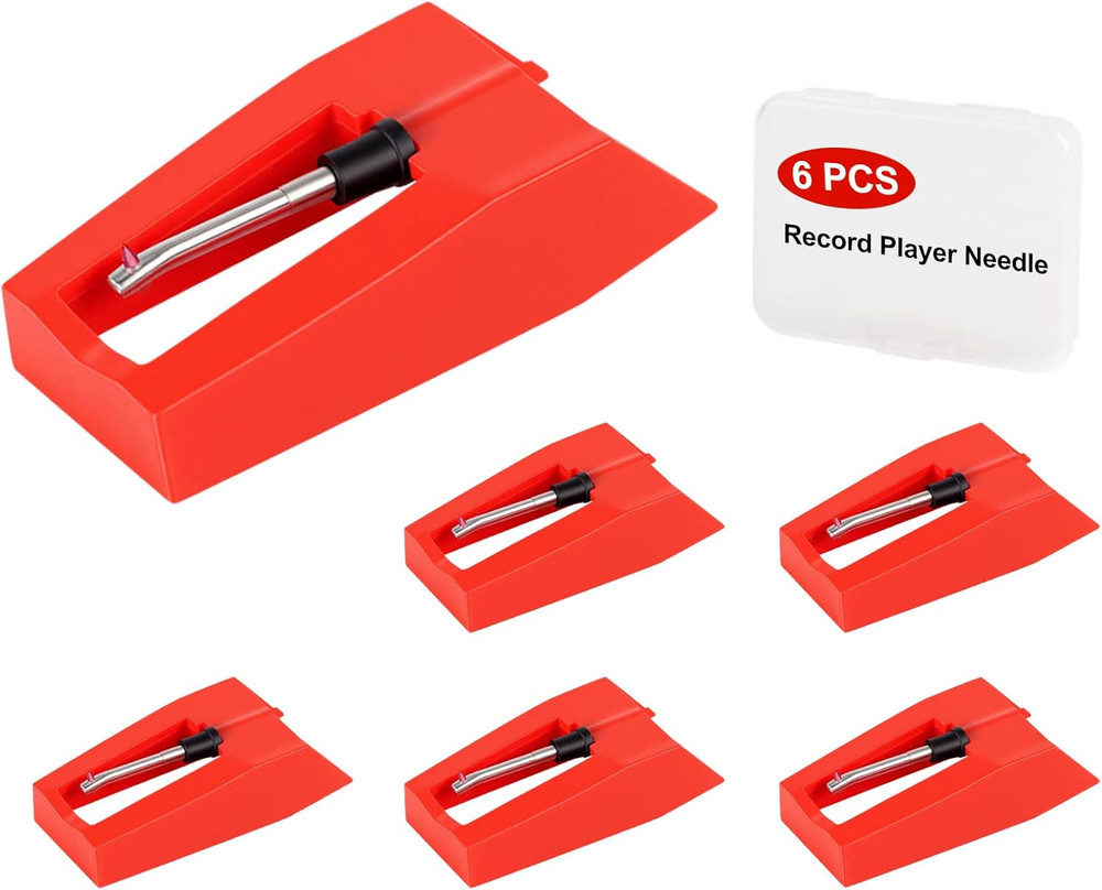 6 Pack Record Player Needle Replacement, Upgraded Vinyl Record Needle Compati...