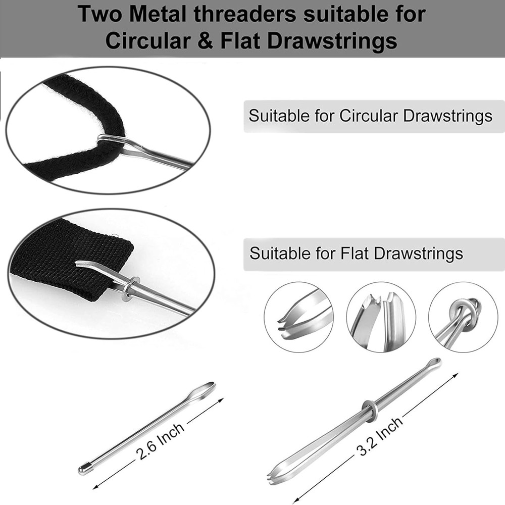 4 Pieces 53 Inches Drawstring Cords Drawstrings with Easy Threader for Sweatpan