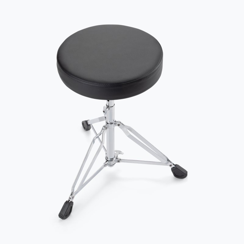 On-Stage MDT2 DrumFire Double-Braced Drum Throne, Chrome and Black