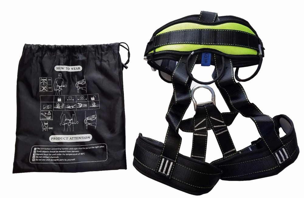 Tree Climbing Spike Set Pole Spurs Climber Adjustable With Pro Harness + Lanyard
