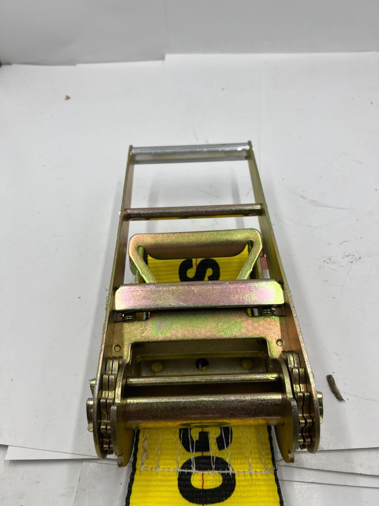 USCC US Cargo Control Ratchet Strap Hook 5400lbs Work Load Limit Yellow