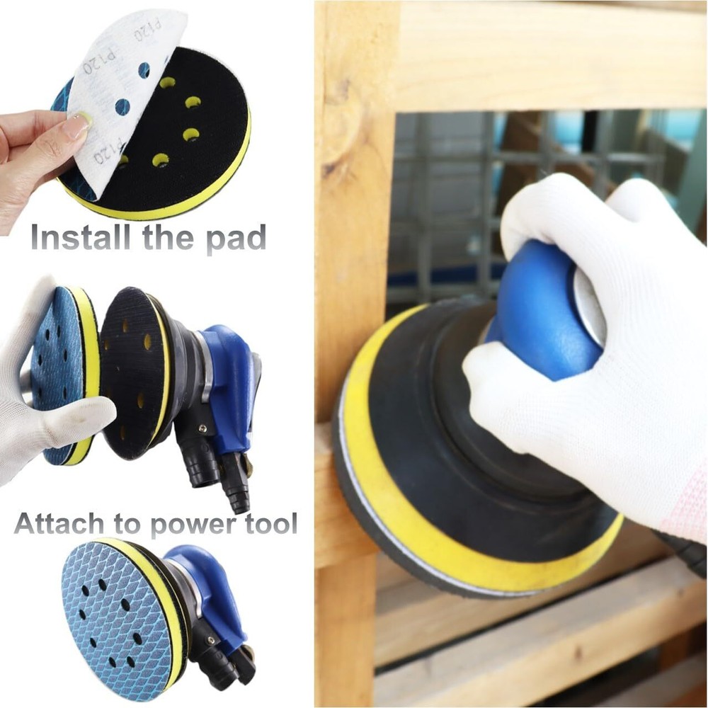 2Pcs 5 inch Hook Loop Soft Foam Interface Sanding Disc Sander Buffer Backing Pad