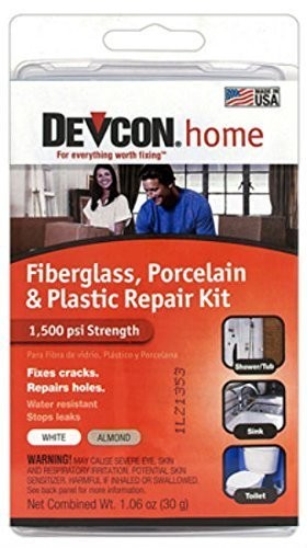 Devcon Epoxy Bathtub Repair Kit Almond & White 2 PACK