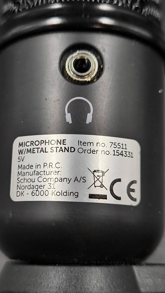 Nor-Tec 75511 Microphone Used Working Black