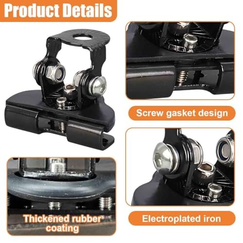 2PCS LED Light Bar Mounting Brackets, Adjustable Hood Work Light Base Silver