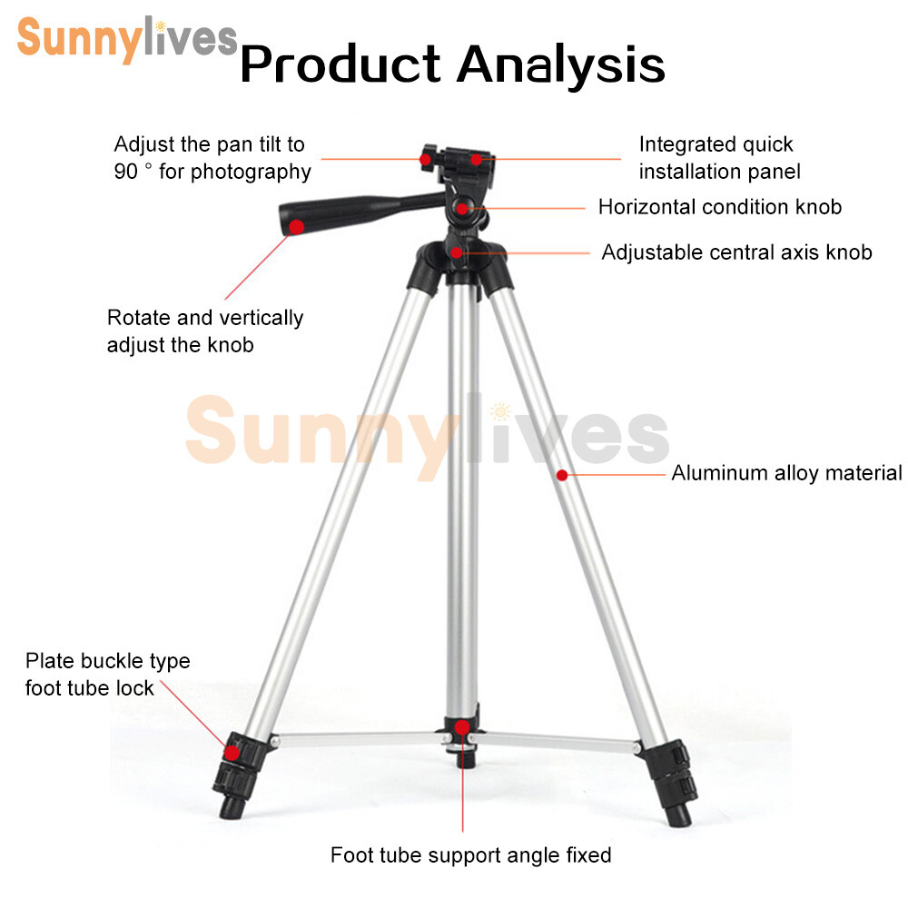 Multi function Travel Camera Tripod 110cm/150cm Adjustable Laser Level Tripod