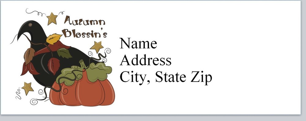 Personalized Address Labels Primitive Country Crow (Bx 839)