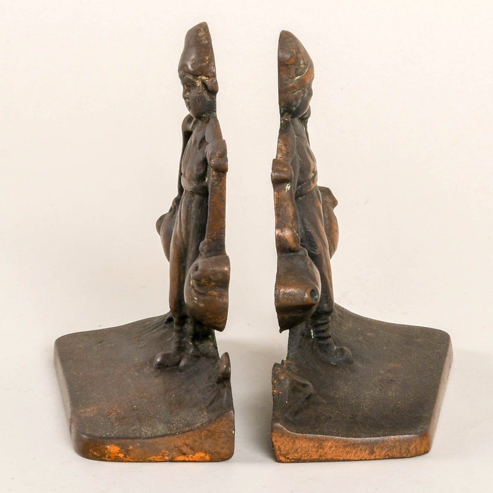 Pair "Dutch Boy" Cast Iron Bookends/Doorstops
