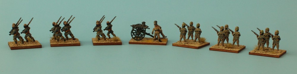 25mm Colonial Era painted metal figures - Native Regulars