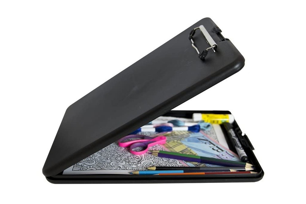 Saunders SlimMate Plastic Storage Clipboard with Snap Closure– Lightweight Po...