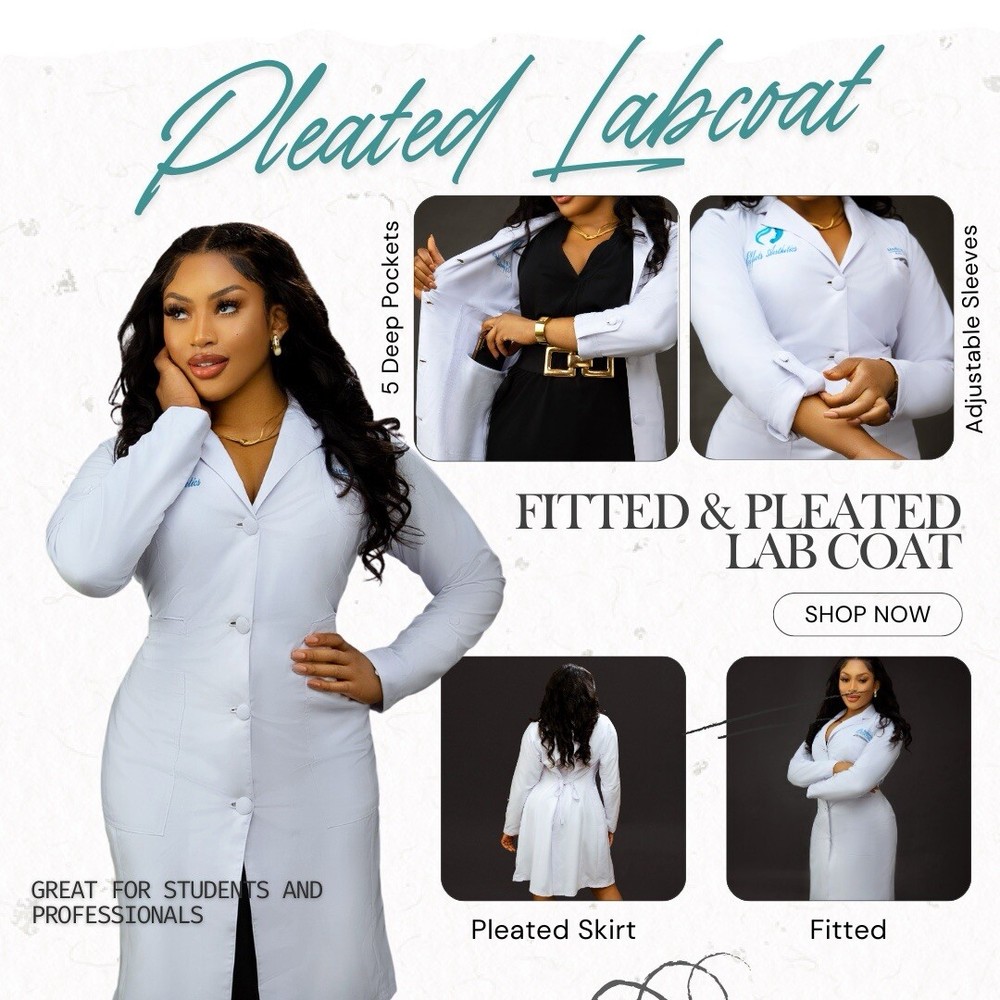 Lab Coated - Fitted & Pleated With Free Customization