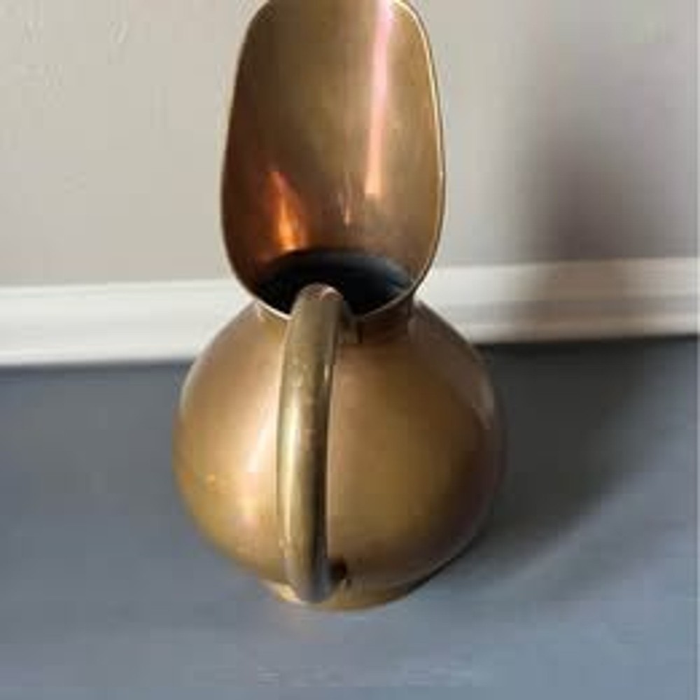 Vintage Copper and Brass Pitcher 10”
