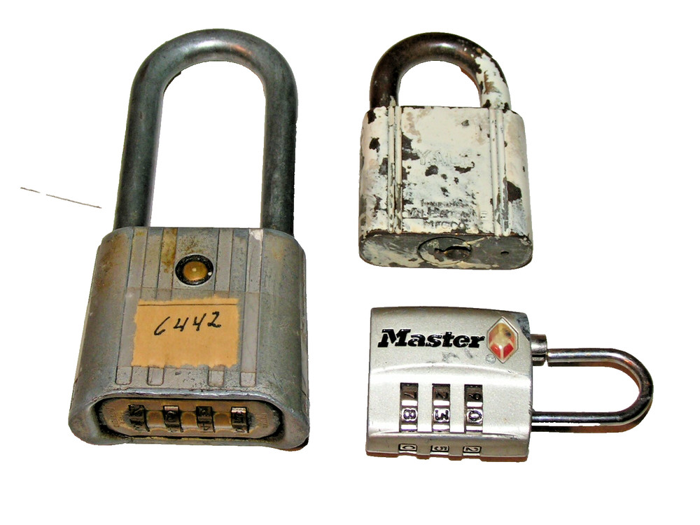 Three Assorted Locks Yale Master Two Combination All Three One Price