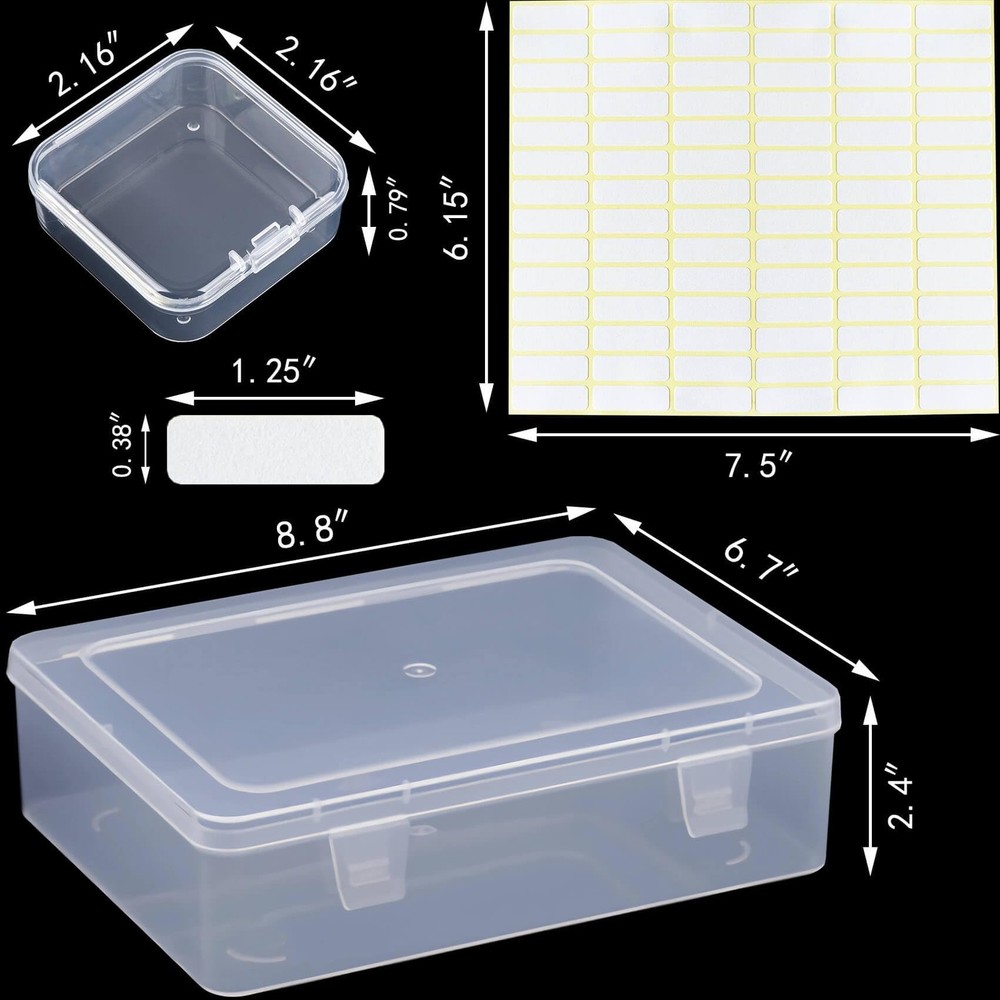 Bead Organizer, 30Pcs Small Clear Plastic Storage Containers with