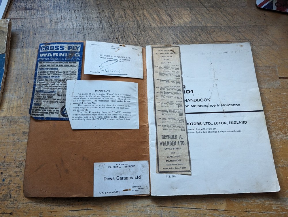 1965 Vauxhall Victor 101 Owners Handbook