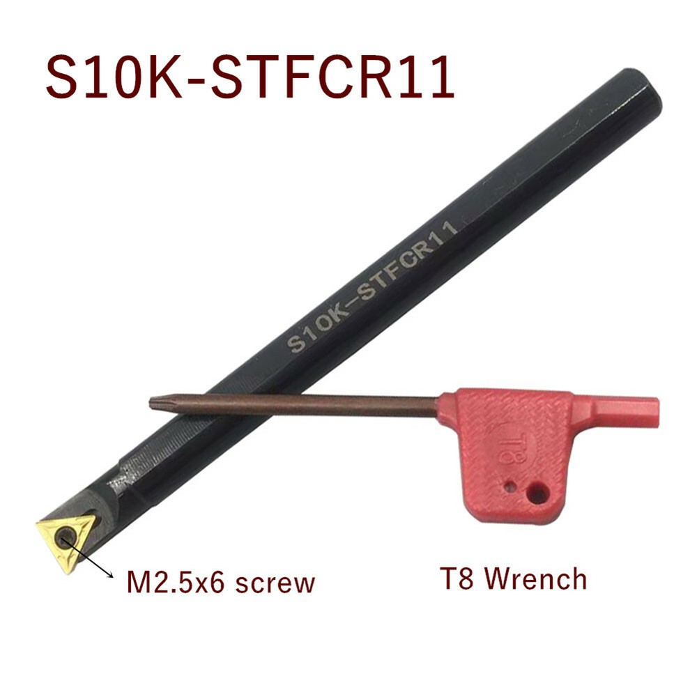 10mm Lathe Internal Turning Tool Cemented Carbide Holder Boring Bar Insert STFCR