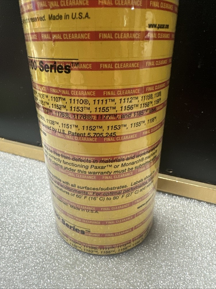 Monarch 1100 Series Sense Final Clearance Labels 16 Rolls Per Pack See Descript