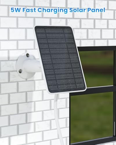 5W Solar Panel for Ring Camera, Solar Panel Charger Compatible for Ring-3 Pack