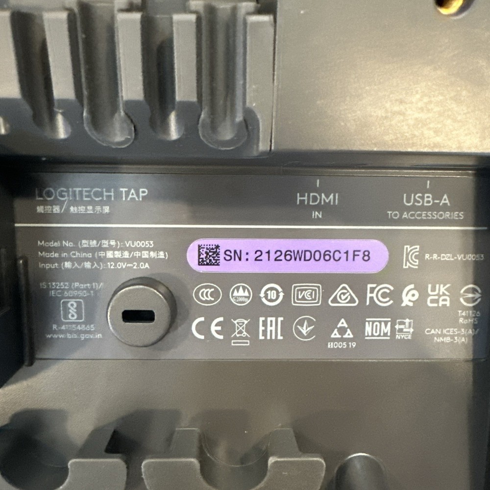 Logitech Tap Touch Controller 939-001796 (Tested) ￼ Small Scratches on screen