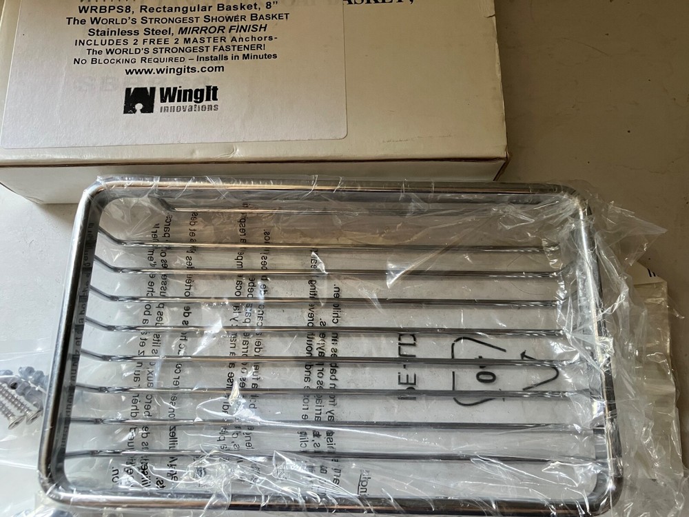 WingIt WRBPS8 Rectangular Shower Basket 8"