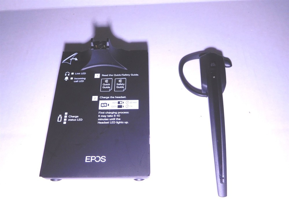 EPOS D10 HS Black Microphone Single-Sided DECT Headset + Charger (080724)