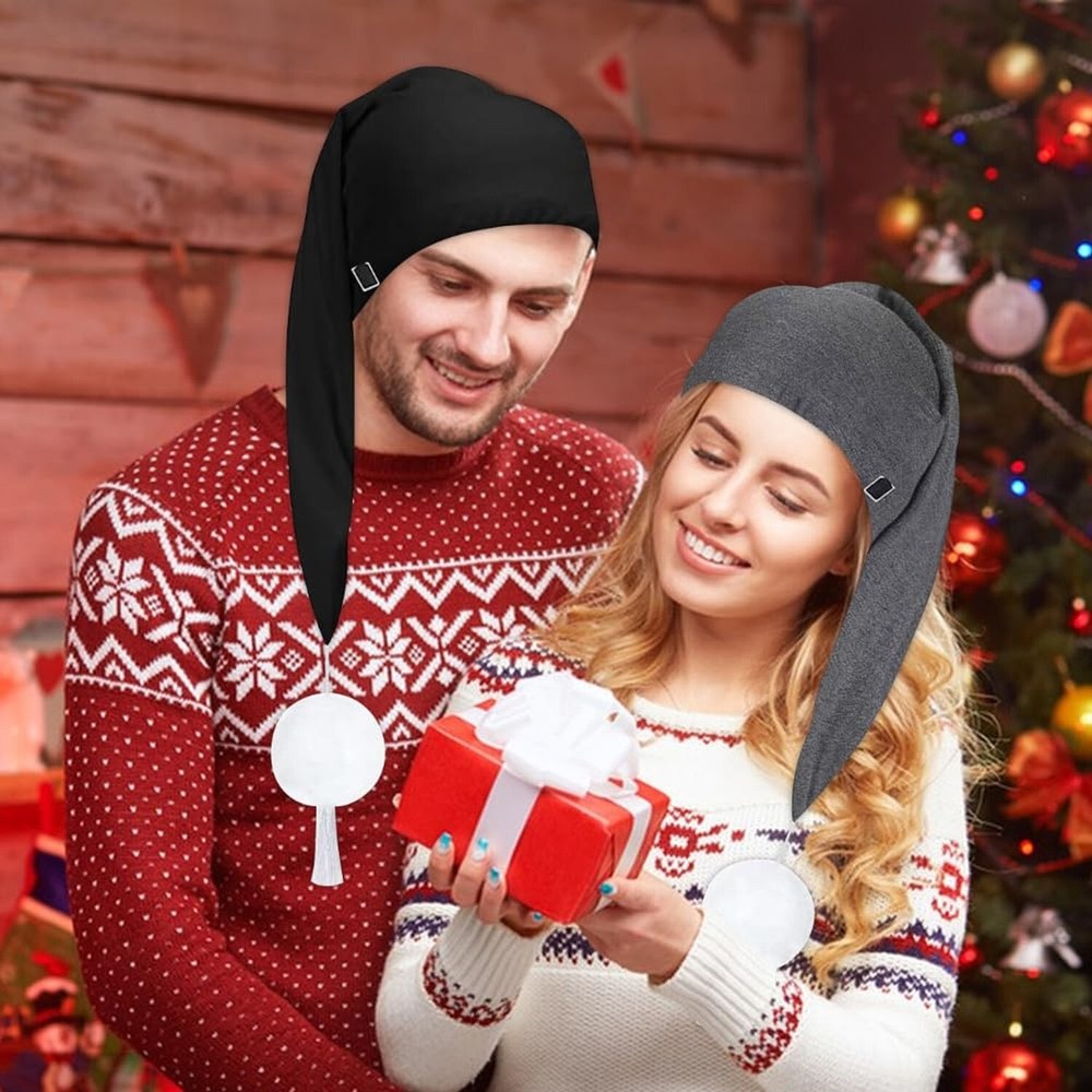 2 Pcs Sleeping Nightcap for Men Women Adjustable Stocking Sleeping Cap Night ...