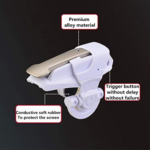 Leprato Mobile Controller, Mobile Game Trigger Battle Royale Sensitive White