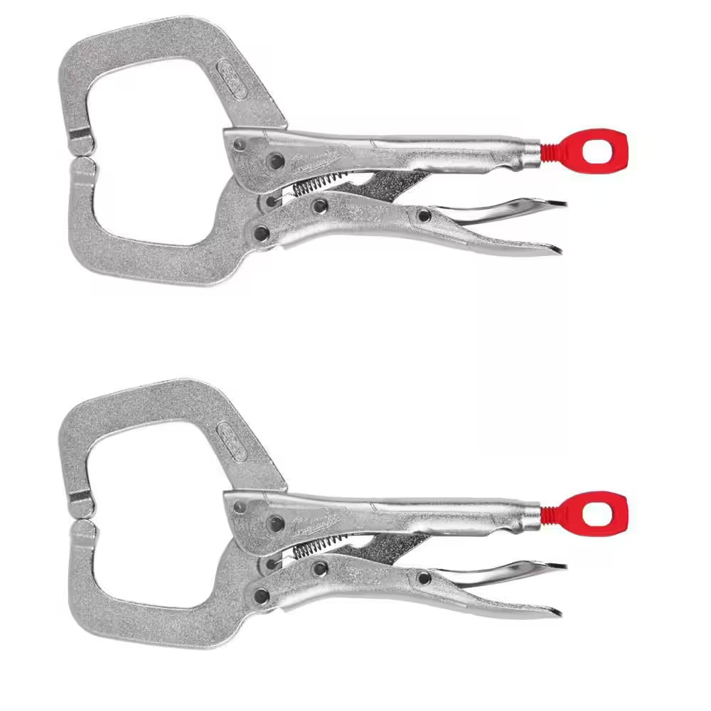 6 In. Torque Lock Locking C-Clamp with Regular Jaws (2-Pack)