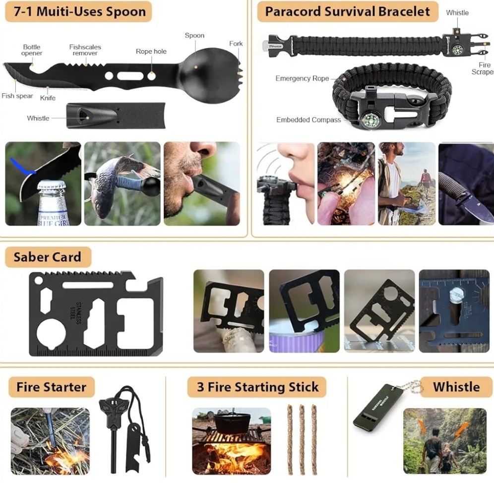 🔥Emergency Survival Kit First Aid 150 Piece Set.