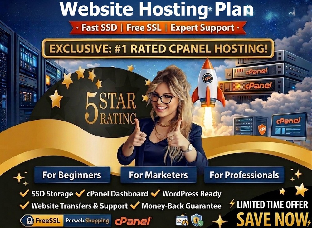 Website Hosting Plan - ⚡Unlimited Fast SSD | SSL | Secure | Emails | $14.99/Year